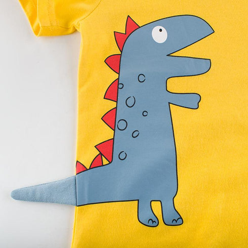 Boy cartoon dinosaur short sleeve